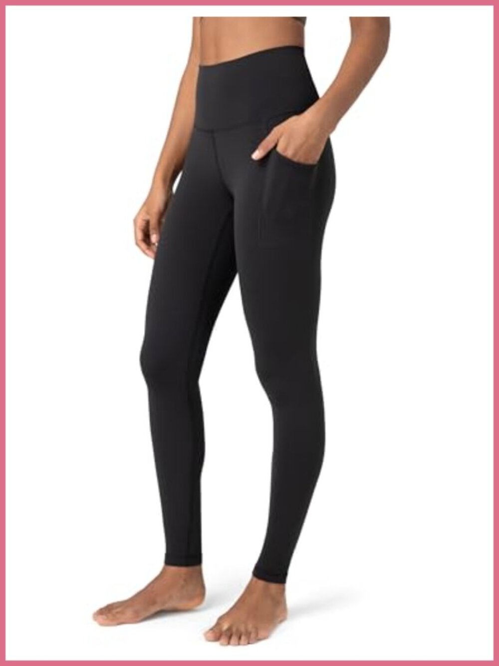 High Waist Yoga Leggings with Pockets Full Length Ankle Pull On Workout